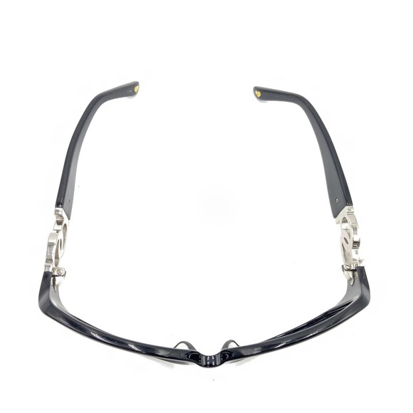 BB Black Silver Butterfly Oval Sunglasses Frames Designer Fashion Women Men - Picture 3 of 12